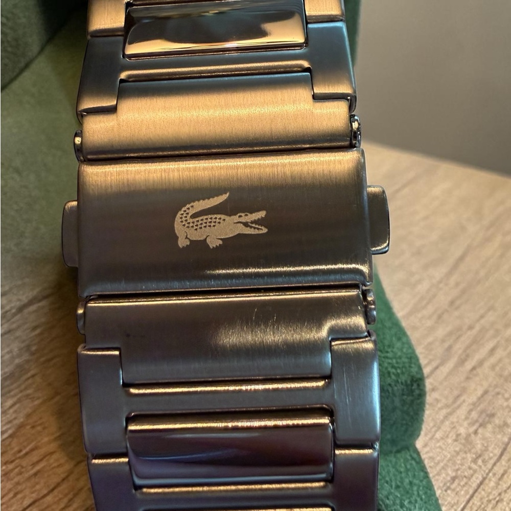 NWT Lacoste Green Dial Skeleton Watch Full Set Stainless Steel Croc Clasp ✨ - Picture 2 of 3